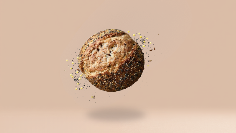 Proteinowa bułka z ziarnami